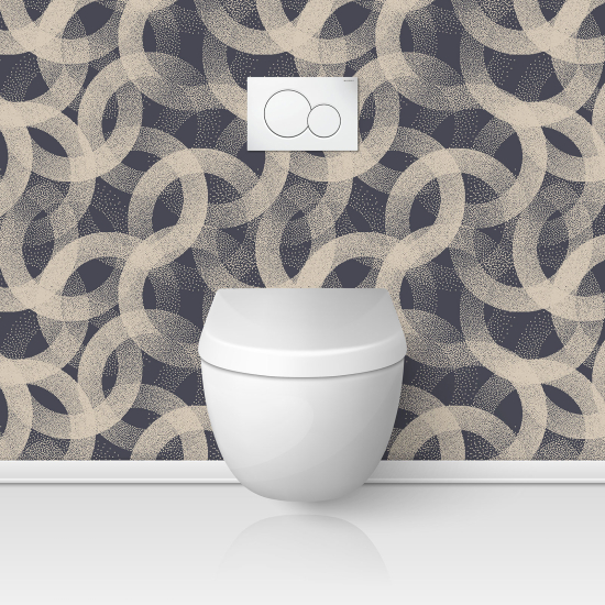 Wandtattoo für toilette - WC - Geometrisches Muster