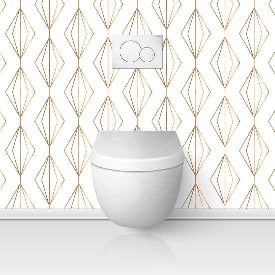 Wandtattoo für toilette - WC - Geometrisches Muster