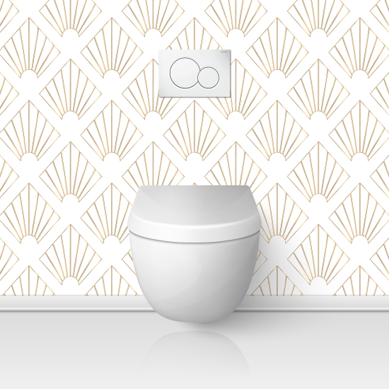 Wandtattoo für toilette - WC - Geometrisches Muster