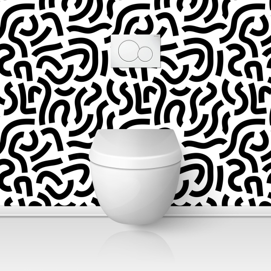 Wandtattoo für toilette - WC - Grafisches Motiv