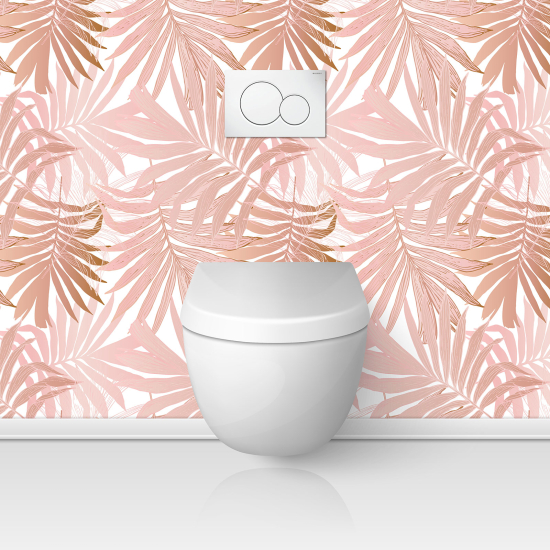 Wandtattoo für toilette - WC - Tropische Blätter