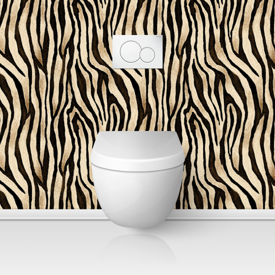 Wandtattoo für toilette - WC - Zebramuster
