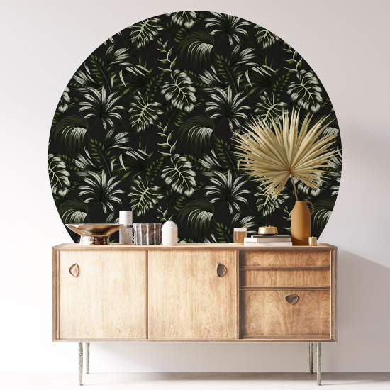 Wandtattoo rund - Botanisches Motiv