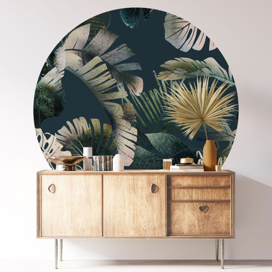 Wandtattoo rund - Botanisches Motiv