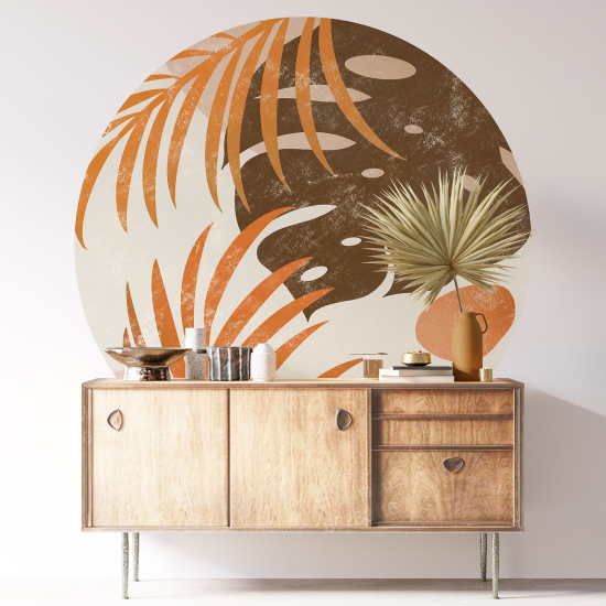 Wandtattoo rund - Botanisches Motiv