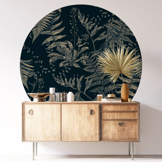 Wandtattoo rund - Botanisches Motiv
