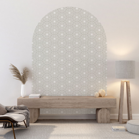 Wandtattoo Rundbogen - Blumen
