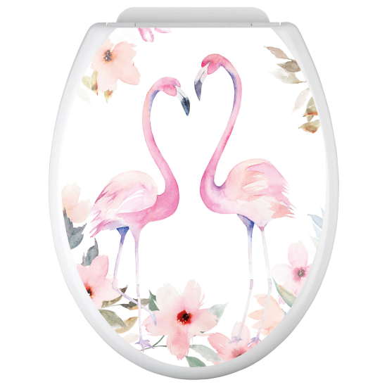 WC Aufkleber - Rosa Flamingos