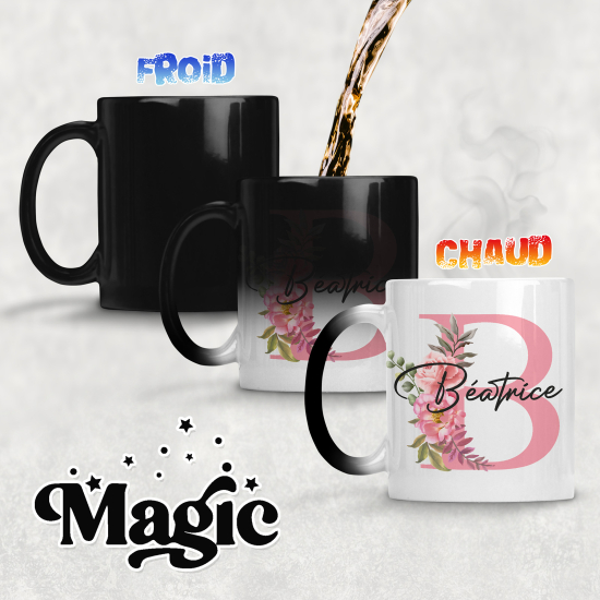 Zaubertasse personalisiert - Buchstabe B