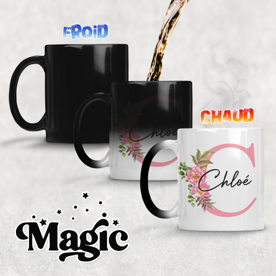 Zaubertasse personalisiert - Buchstabe C
