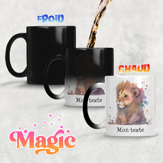 Zaubertasse personalisiert - Löwe
