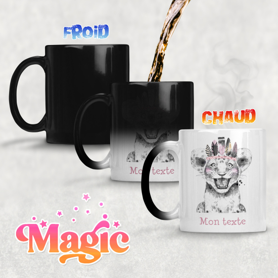 Zaubertasse personalisiert - Panther