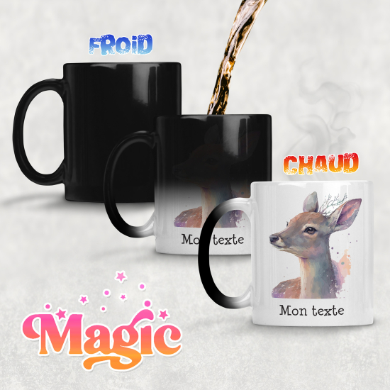 Zaubertasse personalisiert - Rehkitz