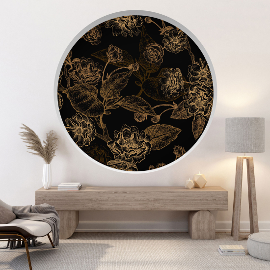 3D Wandtattoo - Optische Täuschung - Blumen