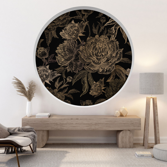 3D Wandtattoo - Optische Täuschung - Blumen