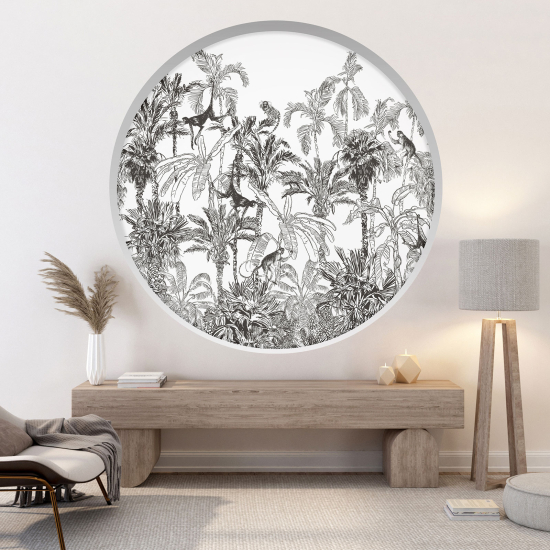 3D Wandtattoo - Optische Täuschung - Palmen
