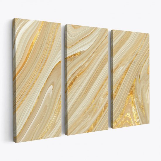 Leinwandbild 3-teilig - Marmoreffekt