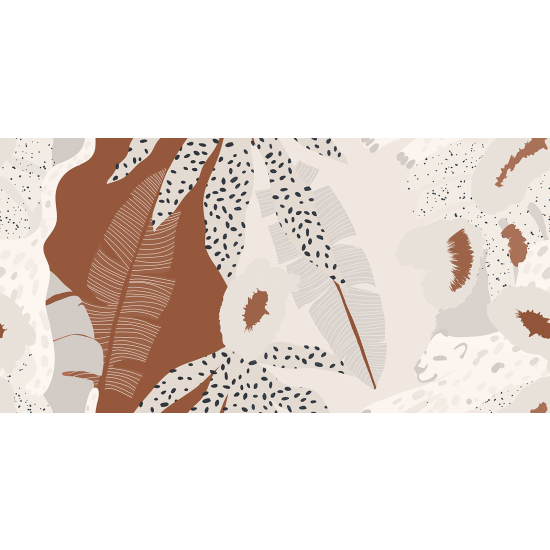 Panoramatapete - Blätter Design