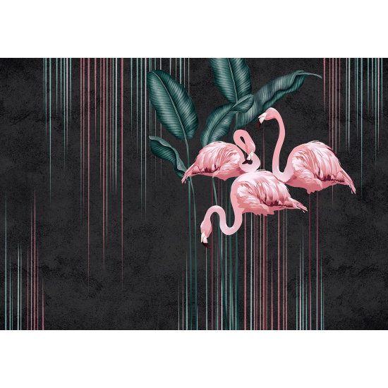Panoramatapete - Flamingos