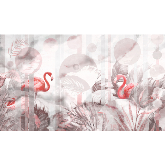 Panoramatapete - Flamingos