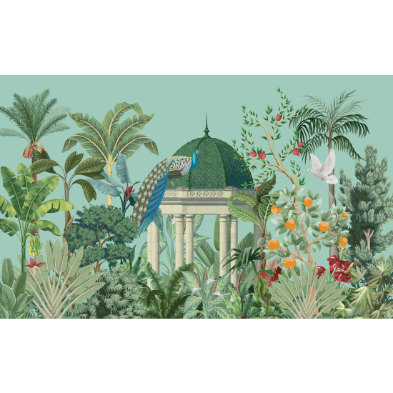 Panoramatapete - Garten Vögel