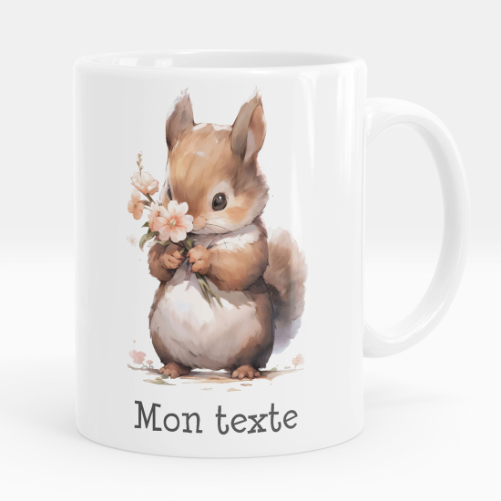 Personalisierte Tasse - Hase Blumen