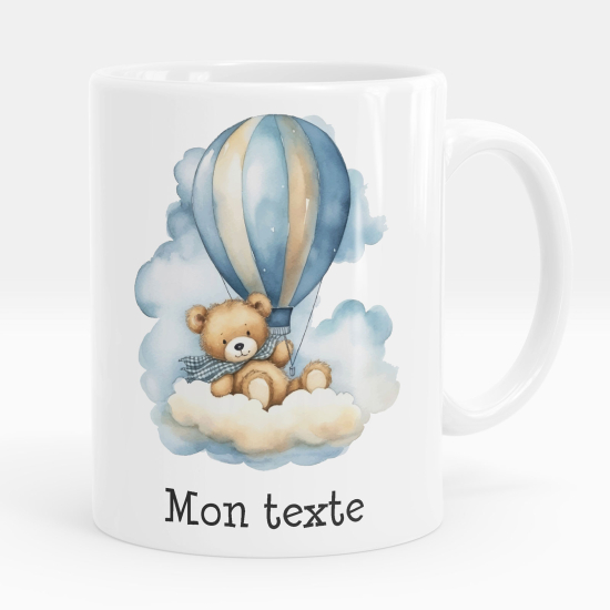 Personalisierte Tasse - Heißluftballon-Bär