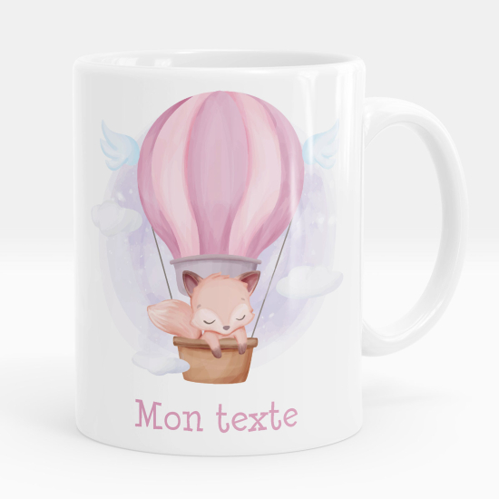 Personalisierte Tasse - Heißluftballon-Fuchs