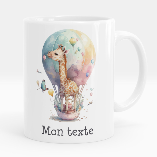 Personalisierte Tasse - Heißluftballon-Giraffe