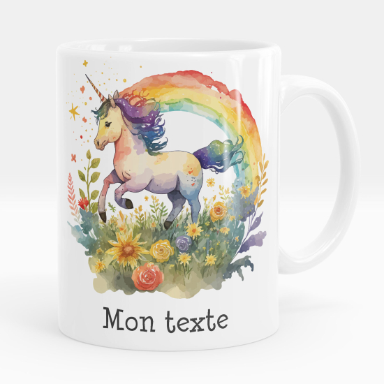 Personalisierte Tasse - Regenbogen-Einhorn