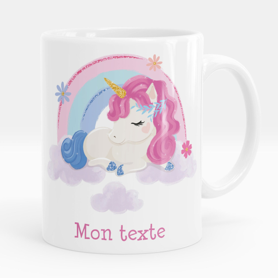 Personalisierte Tasse - Regenbogen-Einhorn