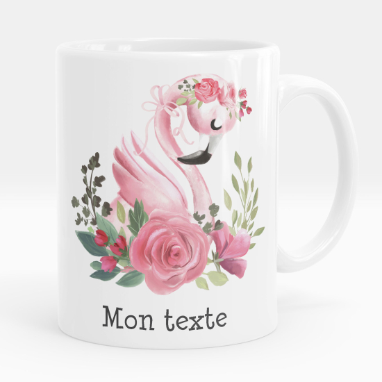 Personalisierte Tasse - Rosa Flamingo