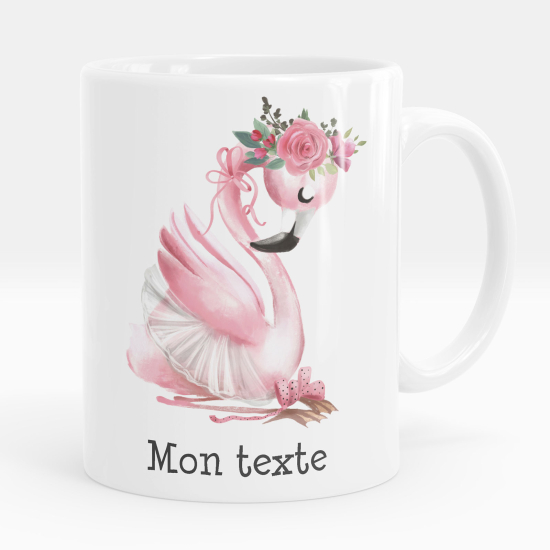 Personalisierte Tasse - Rosa Flamingo