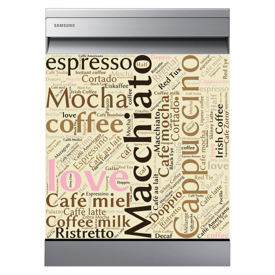 Spülmaschinenaufkleber - Kaffee