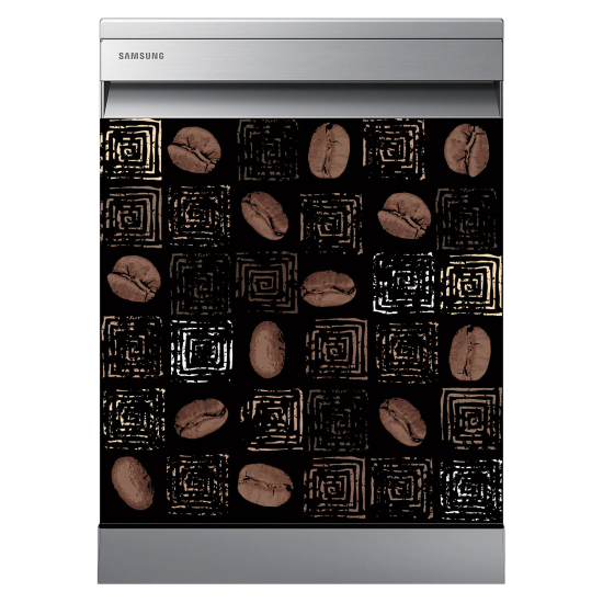 Spülmaschinenaufkleber - Kaffeebohnen