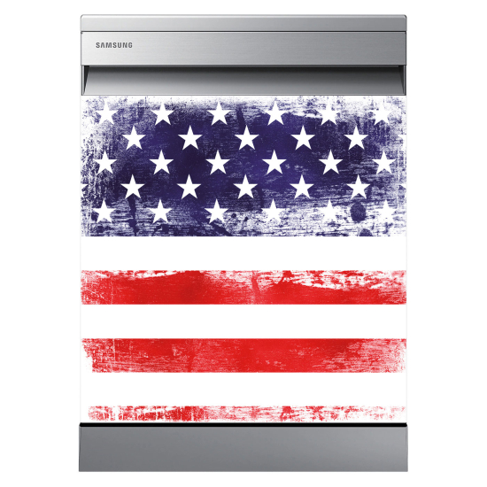 Spülmaschinenaufkleber - USA-Flagge