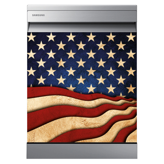 Spülmaschinenaufkleber - USA-Flagge