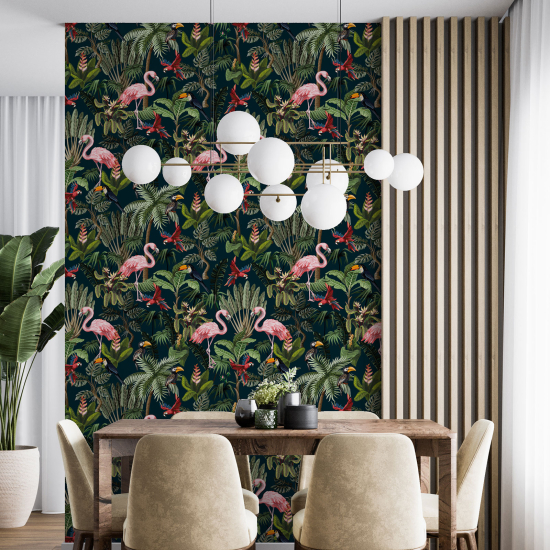 Tapete - Rosa Flamingos