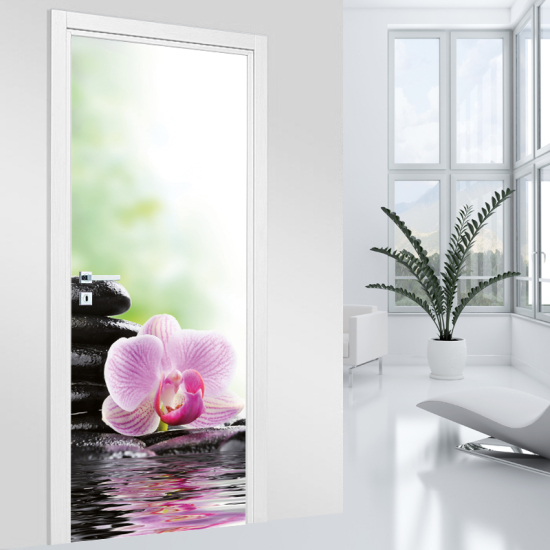 Türaufkleber - Zen-Orchideen