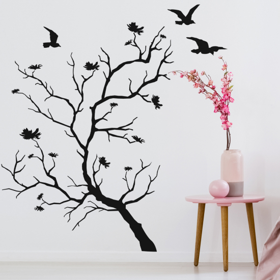 Wandtattoo - Baum Vögel