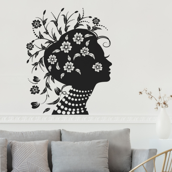 Wandtattoo - Frau Blumen