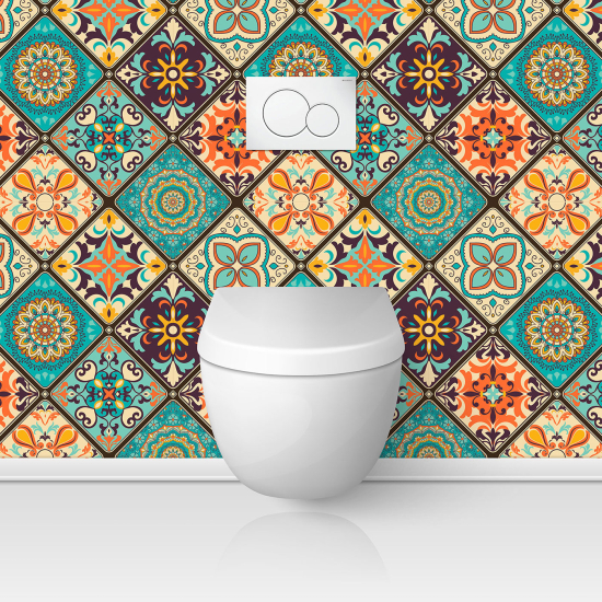 Wandtattoo für toilette - WC - Zementfliesen-Effekt