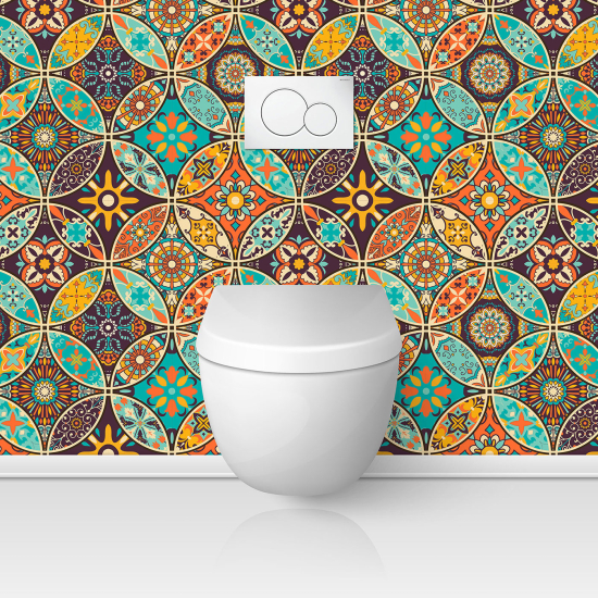 Wandtattoo für toilette - WC - Zementfliesen-Effekt
