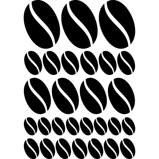Wandtattoo - Kit 25 Kaffeebohnen
