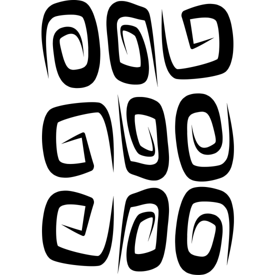 Wandtattoo - Kit 9 Afrikanische Motive