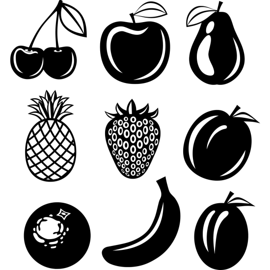 Wandtattoo - Kit 9 Früchte