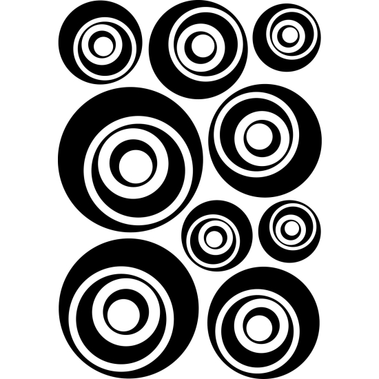 Wandtattoo - Kit 9 Runden