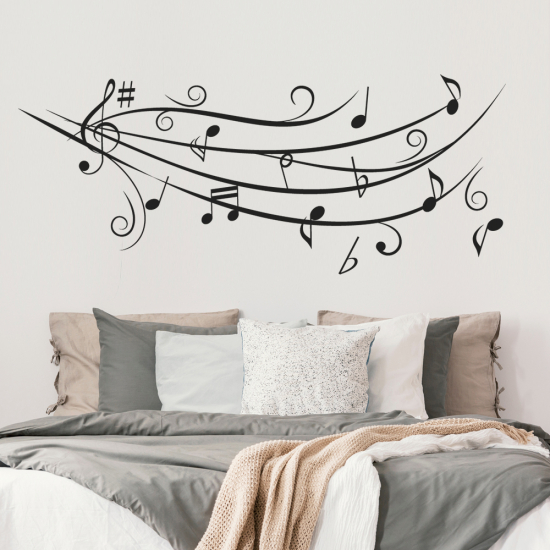 Wandtattoo - Musiknoten
