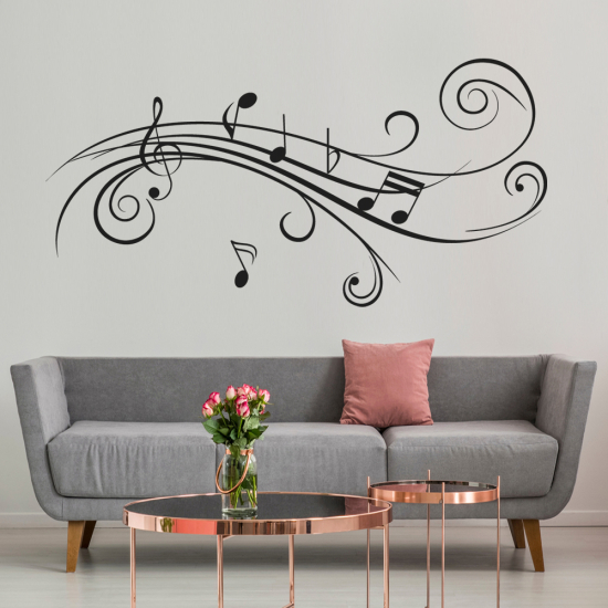 Wandtattoo - Musiknoten