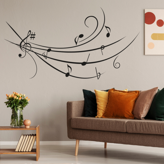 Wandtattoo - Musiknoten